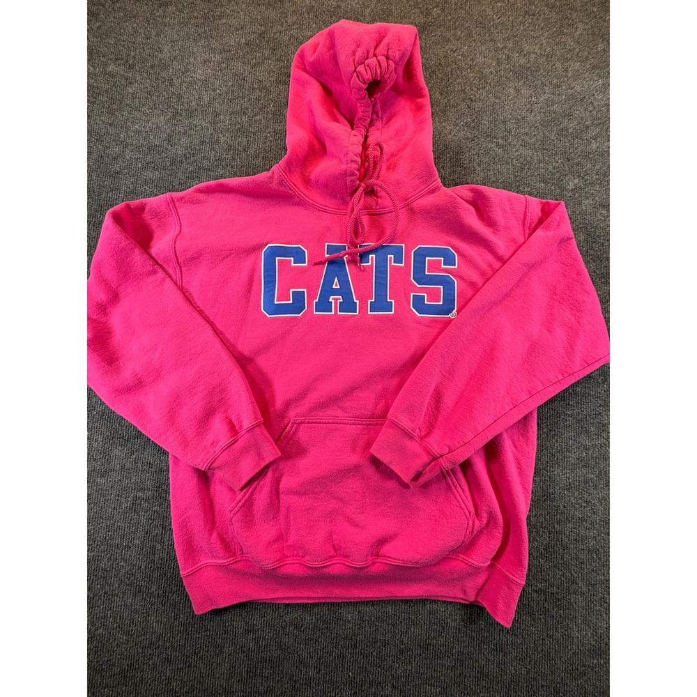 Gildan Heavy Blend Pink CATS Graphic Hoodie Sweatshirt Medium M 1077